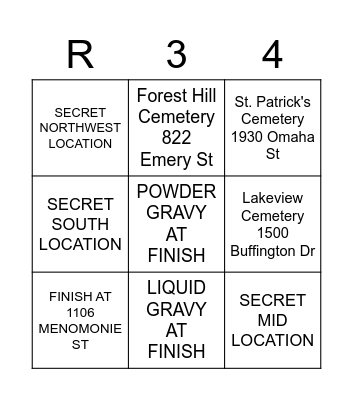 Hellcat 2022 Bingo Card