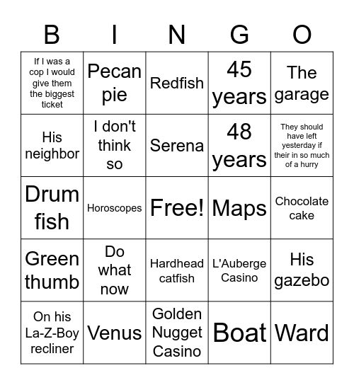 Who Knows Marvin The Best? Bingo Card