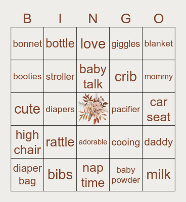 BABY LARSEN BINGO Card