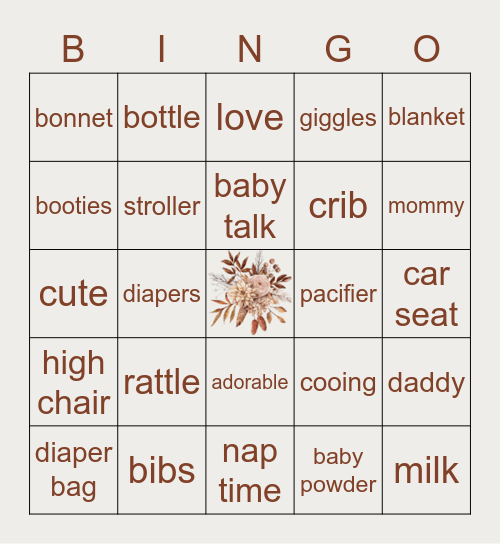 BABY LARSEN BINGO Card