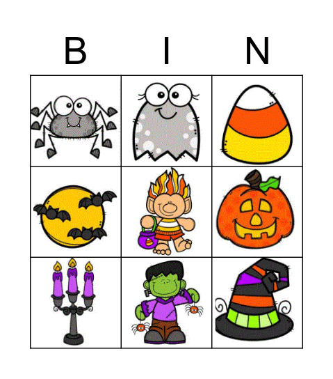 Halloween bingo INS TTD Bingo Card