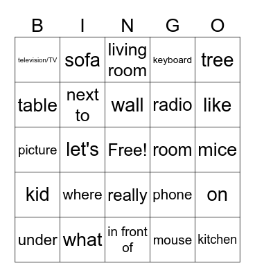 OD1, voc. unit 3b Bingo Card