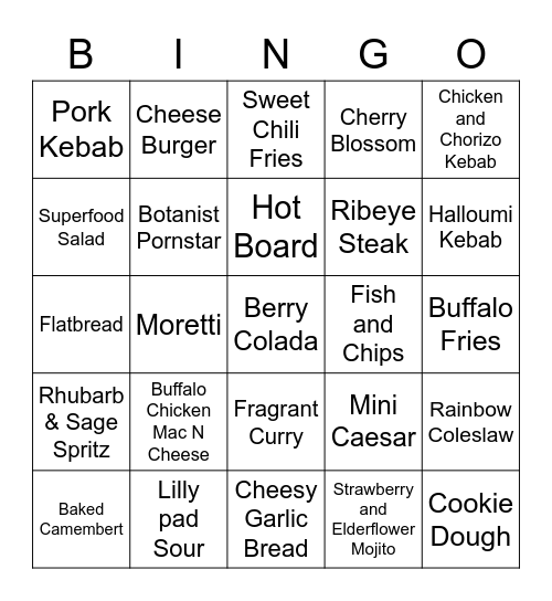 Botanist Upsell BINGO Card