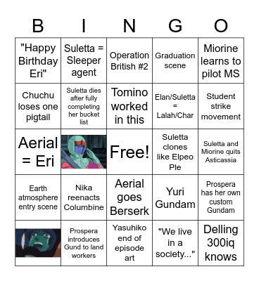TWFM bingo Card