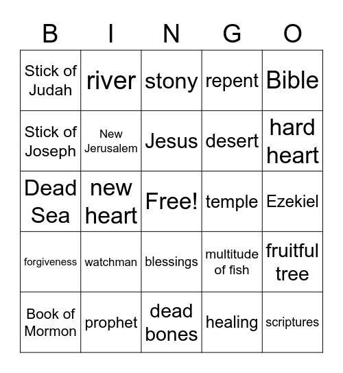 Ezekiel Bingo Card