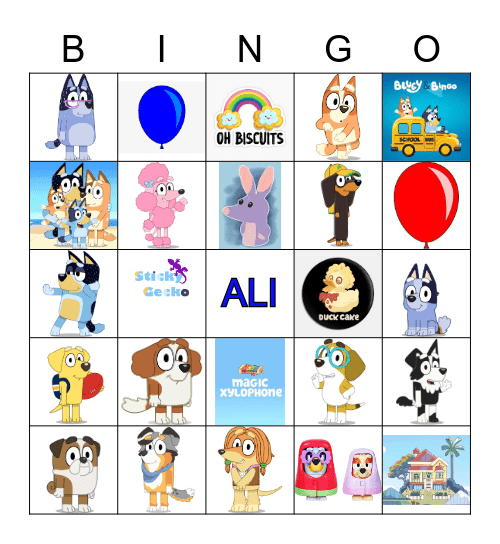 BLUEY'S Bingo Card