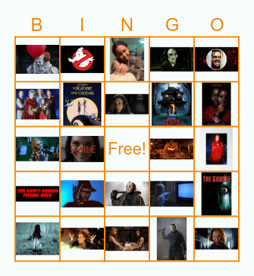 Halloween Movie Bingo Card