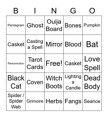 Practical Magic Bingo Card