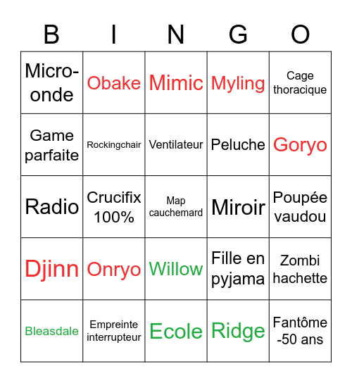 Lupus Bingo Phasmo Final Bingo Card