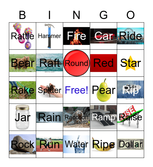 Articulation Bingo Card