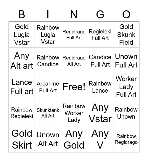 Paradigm Bingoooo Bingo Card