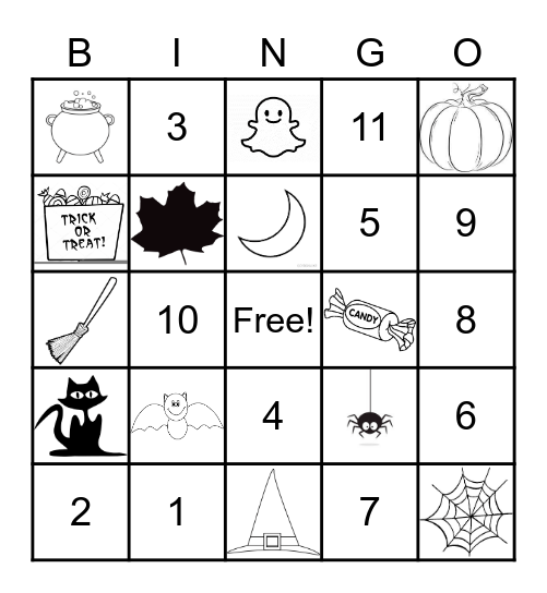 Halloween Singo Bingo Card