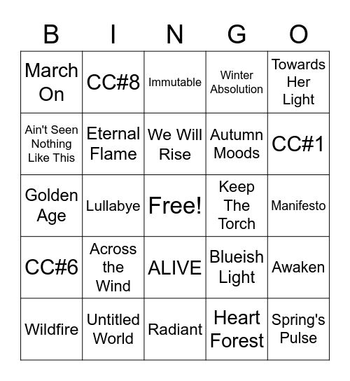 AS22 Bingo Card