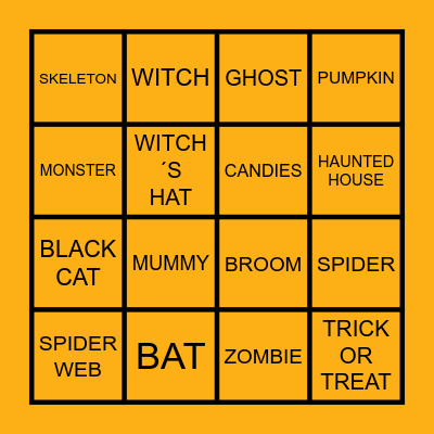 Halloween Bingo Card