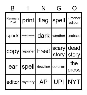 KENMARE POST Bingo Card