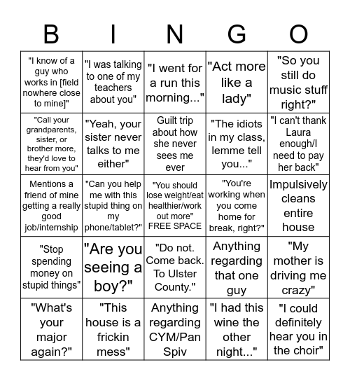 Marianne Hawryluk Bingo Card