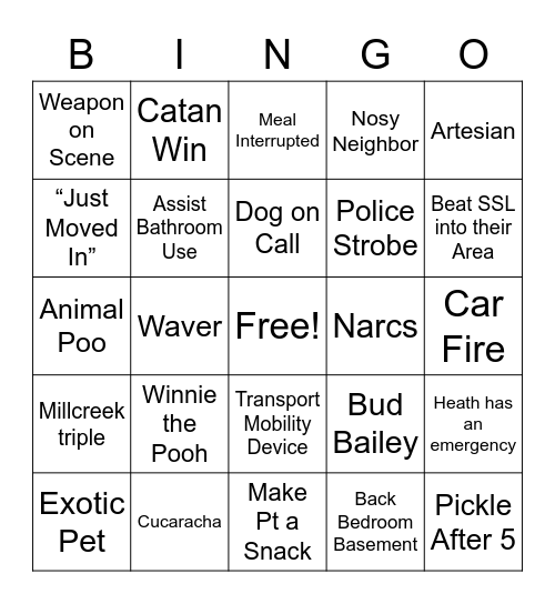 The round of the stache Bingo Card