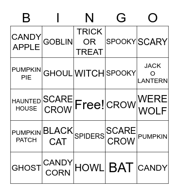 HALLOWEEN Bingo Card