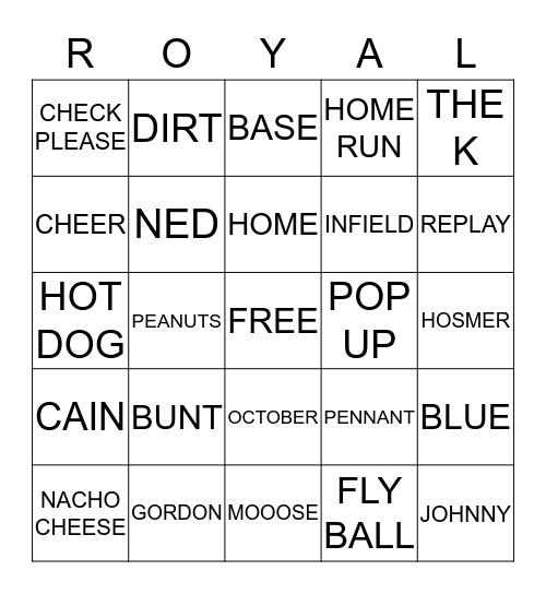 FRIDAY BINGO  Bingo Card