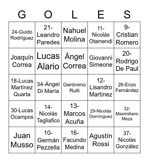 EL MUNDIAL Bingo Card