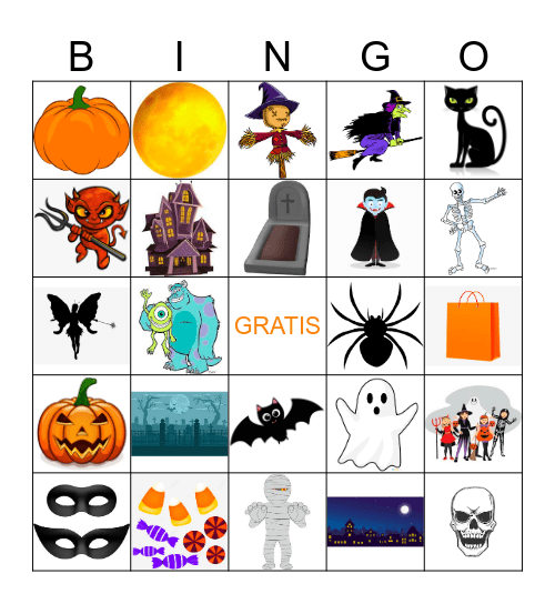 Halloween Bingo Card