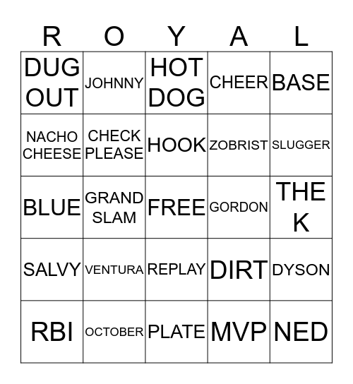 FRIDAY BINGO Card