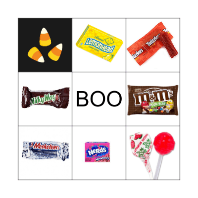 Halloween Candy Bingo Card