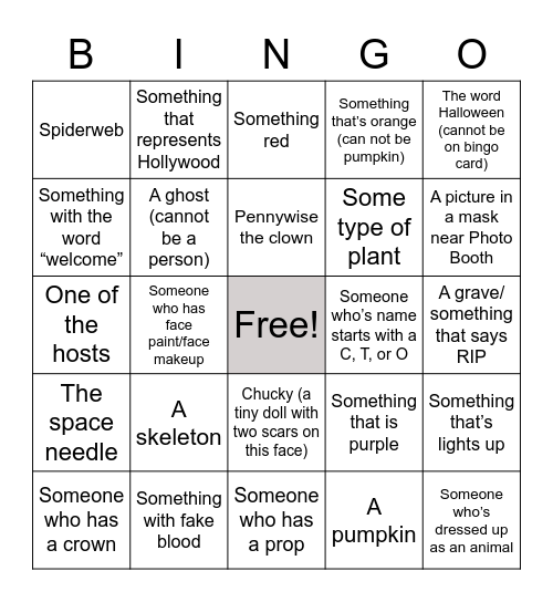 GET A PICTURE WITH… Bingo Card