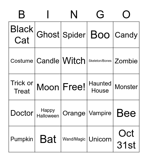 Bingo Card