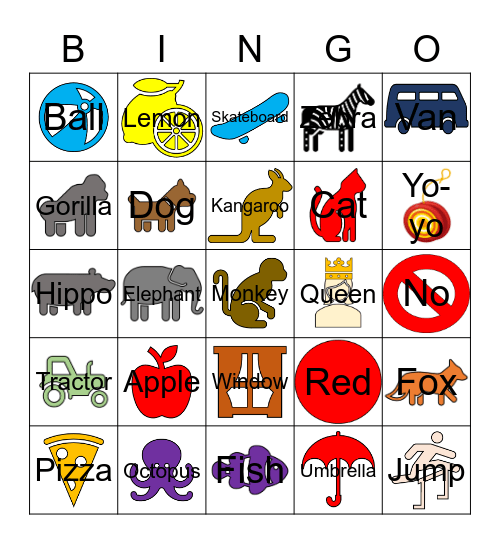 Alphabet Bingo Card