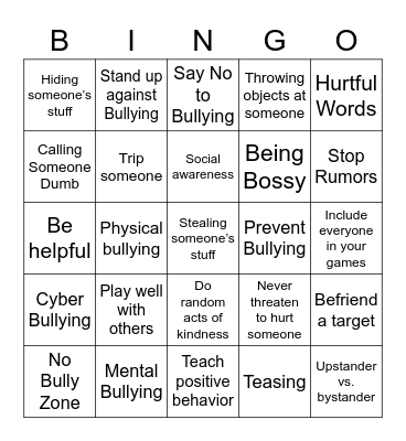 Friends Do Make a Difference Bingo Card