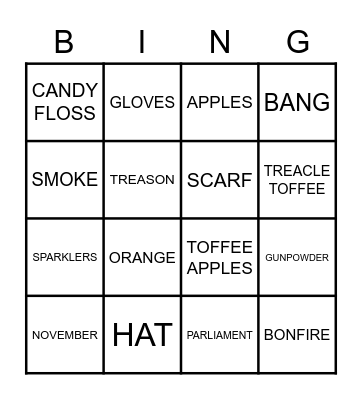 BONFIRE BINGO Card