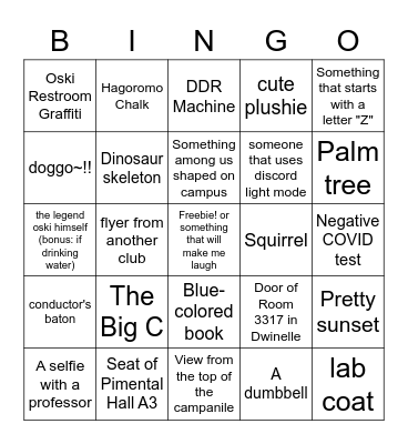 TIO Team Scavenger Hunt! Bingo Card