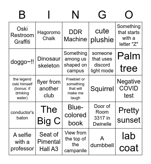 TIO Team Scavenger Hunt! Bingo Card