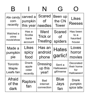HALLOWEEN BINGO Card
