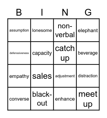 Bingo! Bingo Card