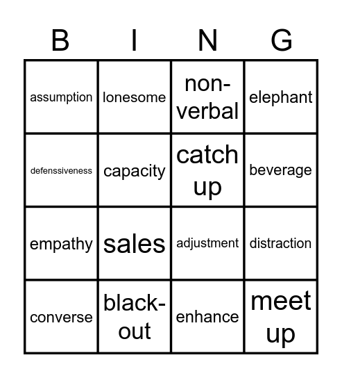 Bingo! Bingo Card