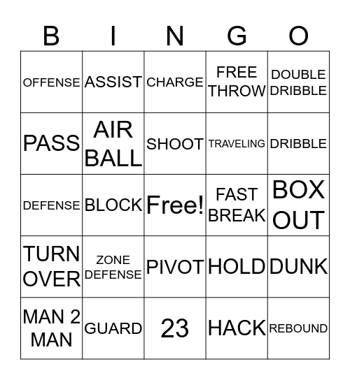CASH Bingo Card