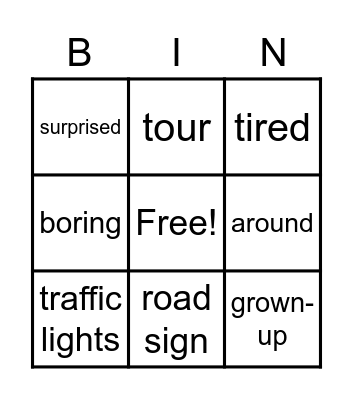 Level 2 - 4th term vocabulary Bingo Card