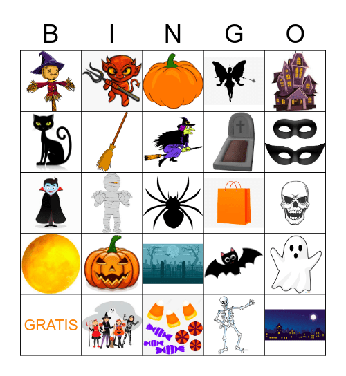 P.4 Halloween Bingo Card