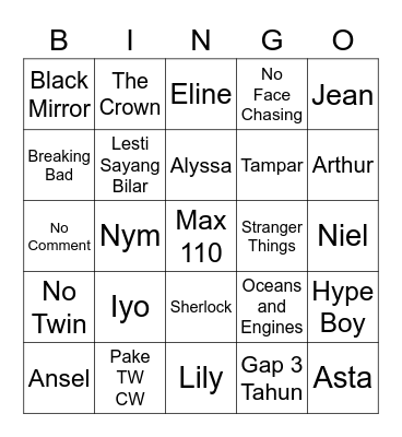 Alyssa Bingo Card