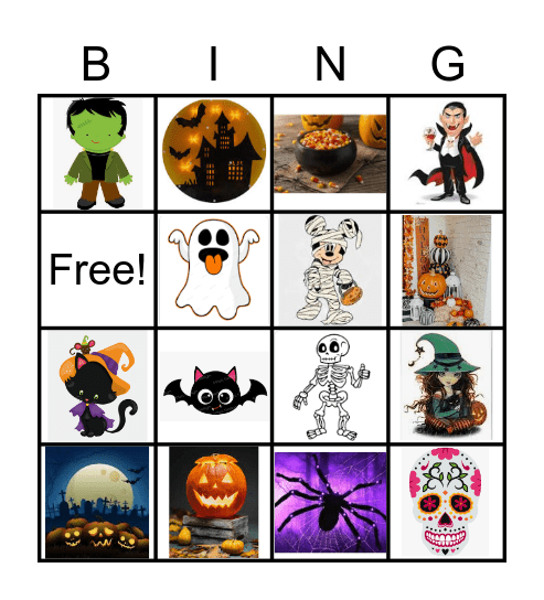 Halloween Bingo Card
