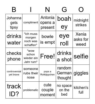 Birthday Bingo Card