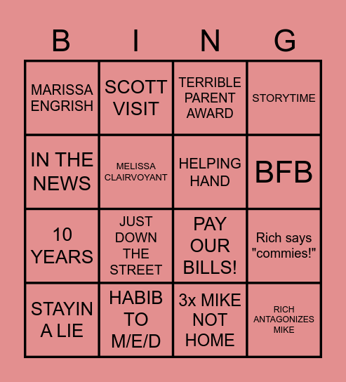 DMS BINGO! Bingo Card