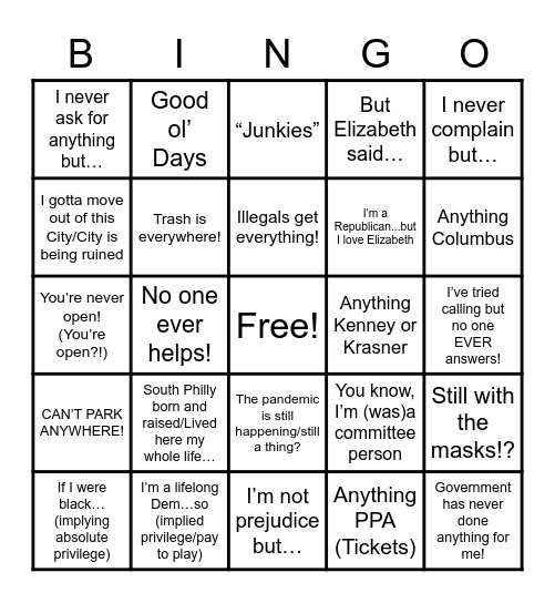 BINGO Card