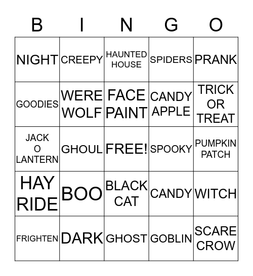 HALLOWEEN BINGO Card