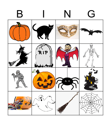 Halloween Bingo Card