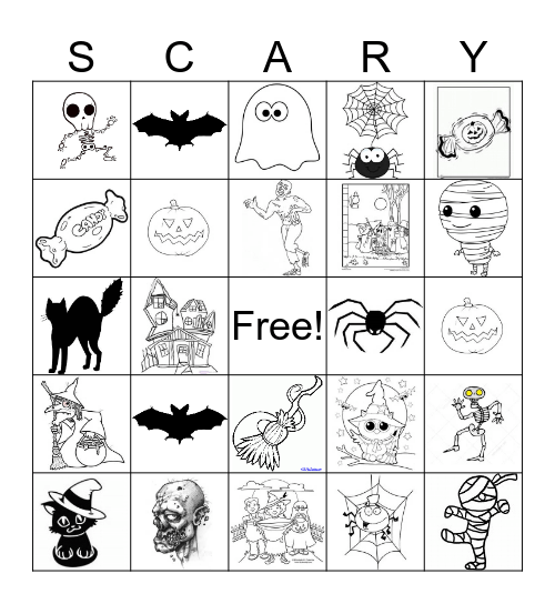 Halloween Bingo Card
