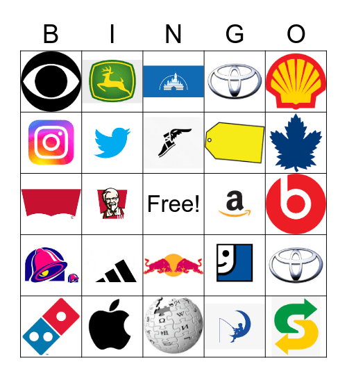 Corporate Logo Bingo Card