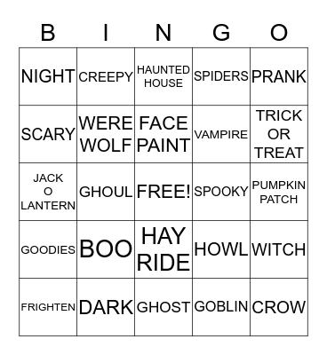 HALLOWEEN BINGO Card